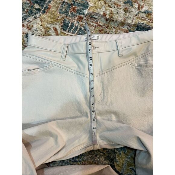Abercrombie & Fitch NWT High Rise 90s Relax Jean denim&faux leather sz 34 (18R) - Picture 7 of 8